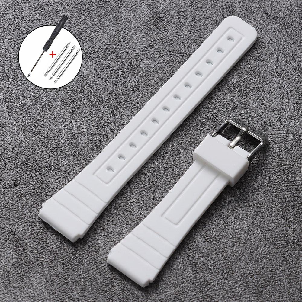 18mm Miękki Silikonowy Pasek do Zegarka dla CASIO W800H SGW400 Opaska na Nadgarstek dla F84 F91W AE1200/1300 A158/168/159 F105/108 Pasek Żywiczny