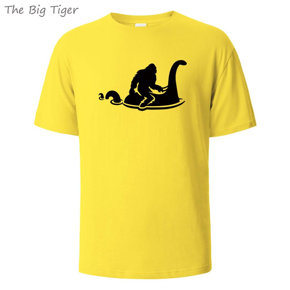 Dinosaur Printed Minimalist Cotton Crew Neck T Shirt Comfortable Fit Lightweight Fabric Unisex Casual Wear Mens Tshirt Fashion