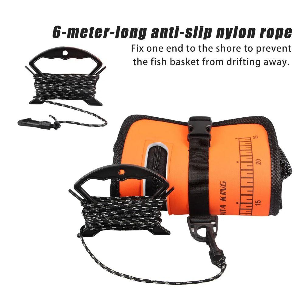 Fish Net Bag Floating Fish Basket Quick-drying Foldable Fishing Net  Fishing Bait