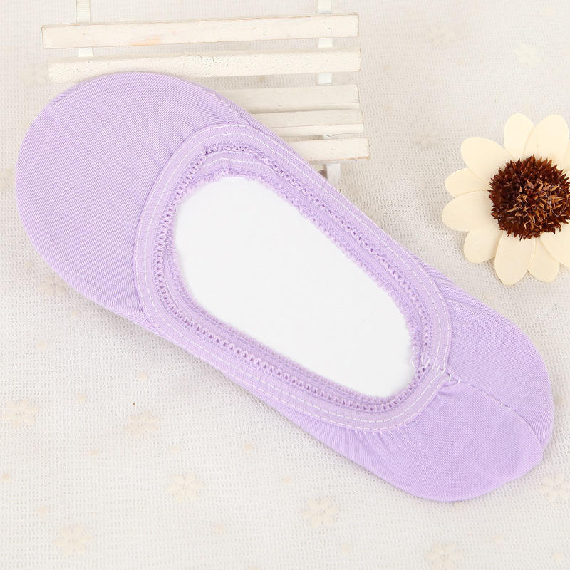 New Candy Color Boat Socks Non-slip Invisible Socks Women's Socks