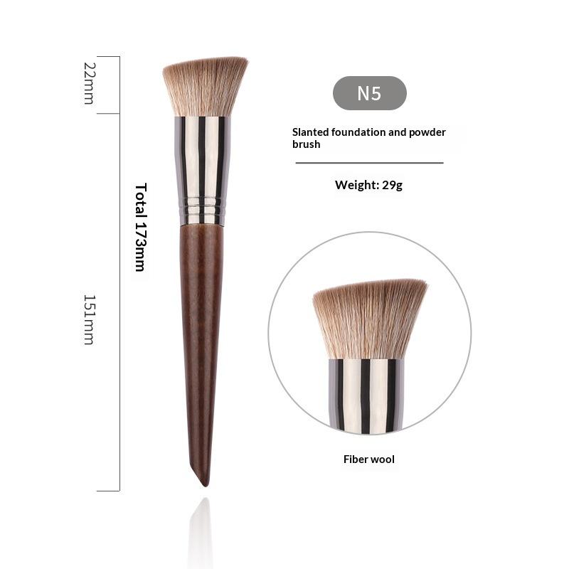Professional Animal Hair Makeup Brush Set Complete Soft Bristles for Eyeshadow Lip Foundation Beginner Use