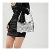 Glitzernde Pailletten Kunstleder Schultertasche, Trendige Damen-Clutch mit Kettenriemen, Retro Abend-Handtasche für Party und den täglichen Gebrauch