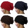 Pleated Color Solid Pullover Hat Outdoor Knitted Hats Gifts Clothing Accessories