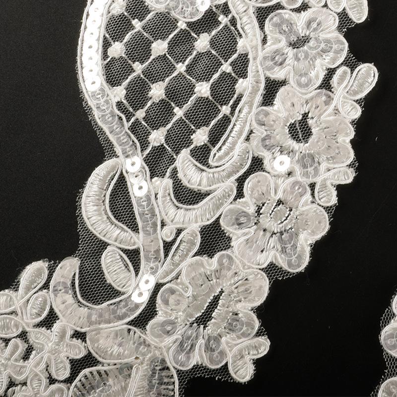 Accesorii Rochie de Mireasă Mărgele Plasă Floare Dantelă Broderie Autocolant Accesorii Bijuterii DIY Patch Autocolant Autocolant Pânză