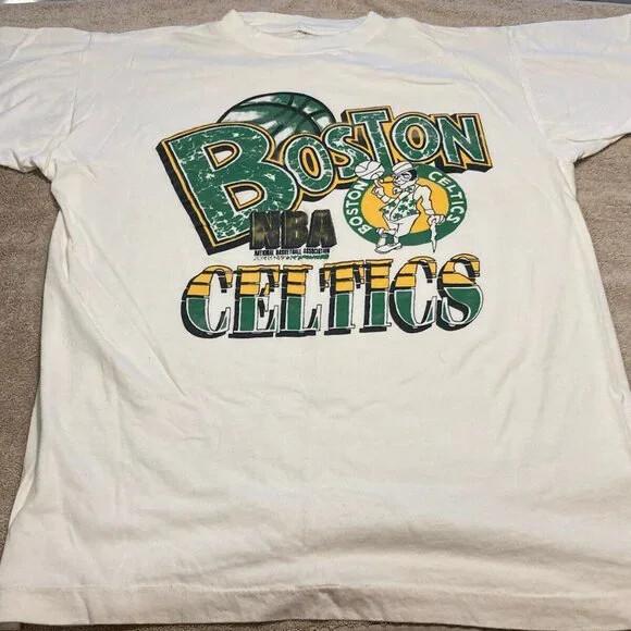 Футболка Boston Celtics 1993, Белая унисекс футболка с графикой Boston Celtics KH13550 Унисекс футболка XXXXL