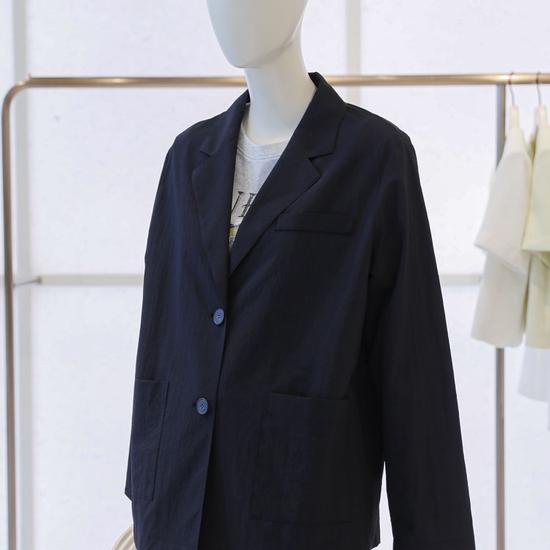 Loose Fit Double Button Single Jacket (E253MSF101)