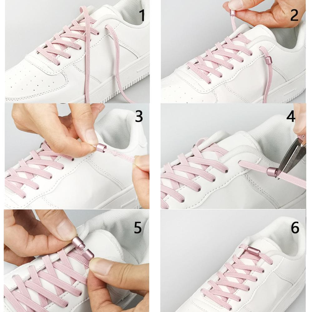 Strings Sneakers for Kids Adult Sneakers Shoelace No Tie Shoelaces Elastic Lock Quick Lazy Laces