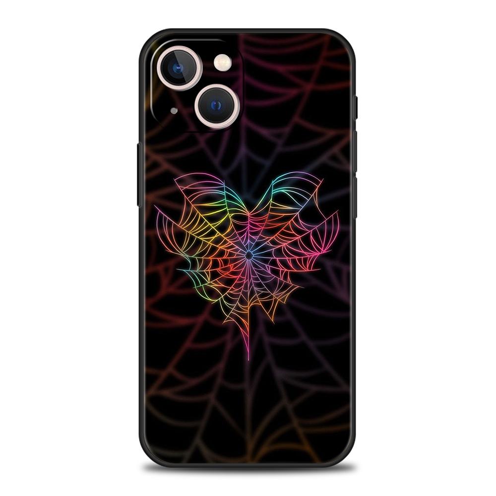 Phone Case Cover for iPhone 17 16 15 14 13 12 Pro Max 11 Pro Max 17 AIR Plus Shockproof Soft TPU Shell Spider Web Fundas Capas