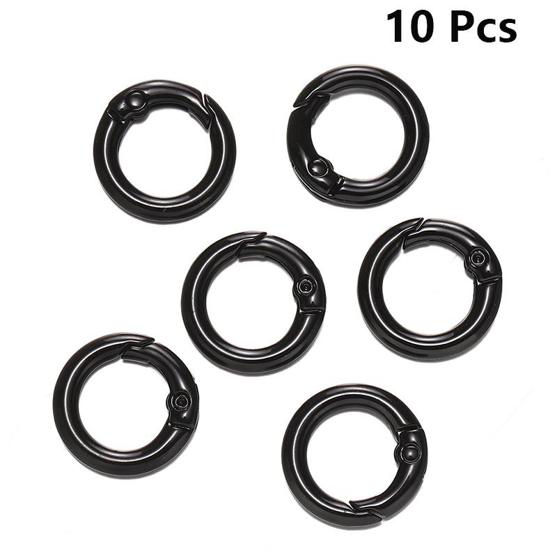 Yogodlns 10 ks/Lot 16 barev Kovová O kroužková spona Otevíratelná Kulatá Karabina Klíčenka Klipy Hák Psí Řetěz DIY Šperky Spona Konektor Tašky Příslušenství