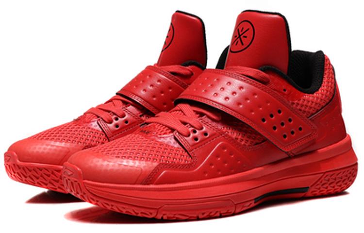 Li Ning Battle Armor Non Slip Lightweight Low Top Basketball Shoes Men's Flame Red ABAN059-3