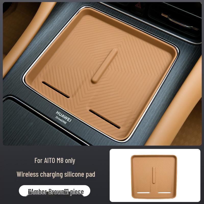 Silicone Anti-Slip Pad for Mobile Phone Charging - Car Interior Accessory
