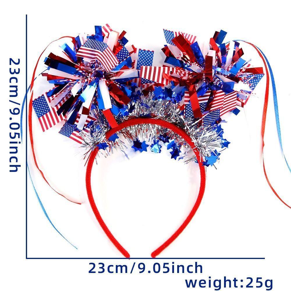 American Flag Headband, Party Decor, Fringe Headpiece, Headband as the picture
