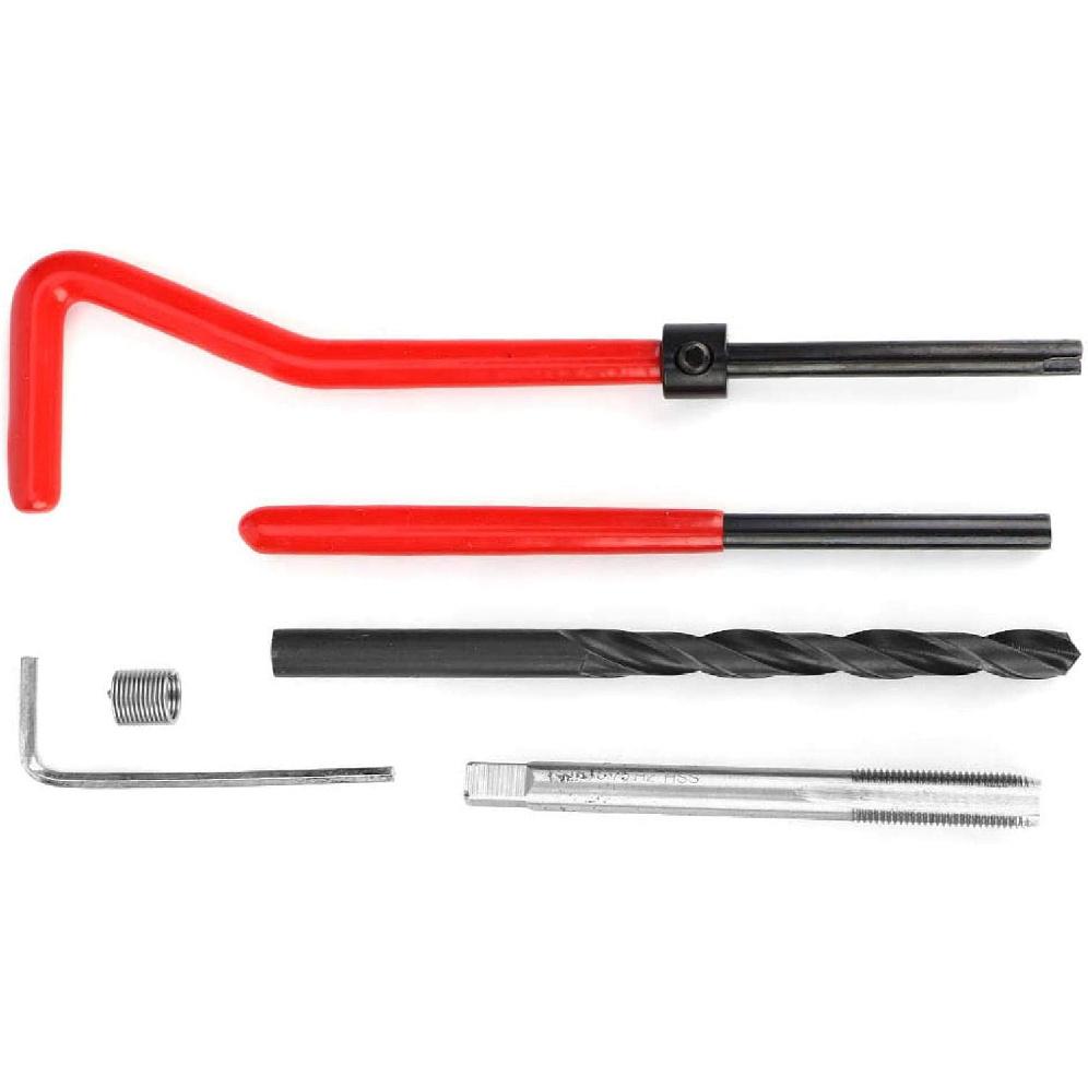 30Pcs Thread Repair Kit M6x0.75 Helicoil Kit Thread Insert Repair Tool Six-piece Suit for Female Thread Repairing