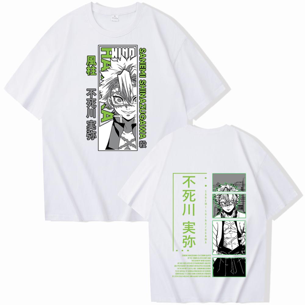 2025 Anime Demon Slayer Shinazugawa Sanemi Tricouri Unisex Femei Vară Casual Gât O Mânecă Scurtă Tricouri Unisex