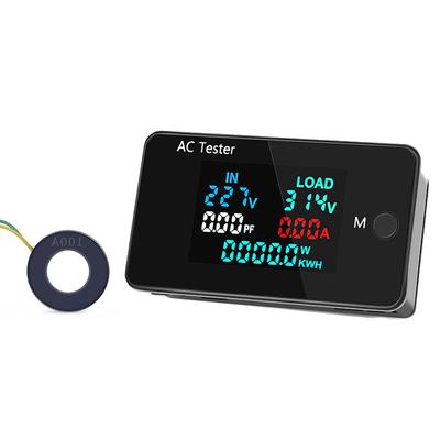 AC Dual Voltage Digital Tester 0-500V Voltmeter 0-100A Ammeter Professional Electricity Power Test