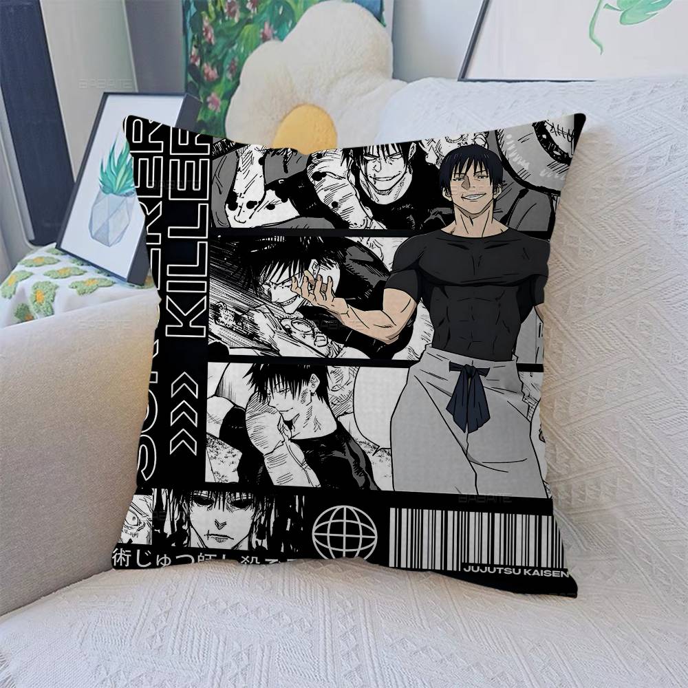 F-Fushiguro M-Megumi Pillow Cushion Cover Pillowcase Living Room Sofa Home Decor