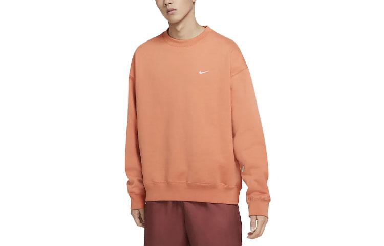 Nike Sweatshirts Men s Soft Orange Crew Neck Moderate Regular DA0318-863 XL