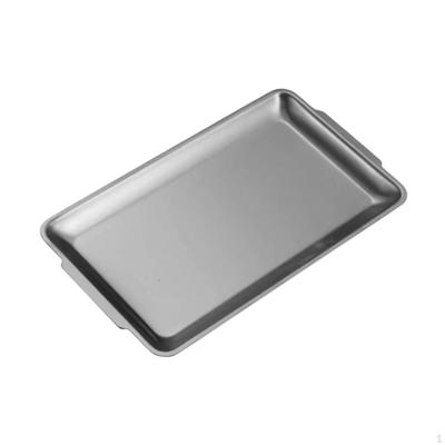 Tavă organizatoare pentru servire, farfurie dreptunghiulară în uz comercial din oțel inoxidabil