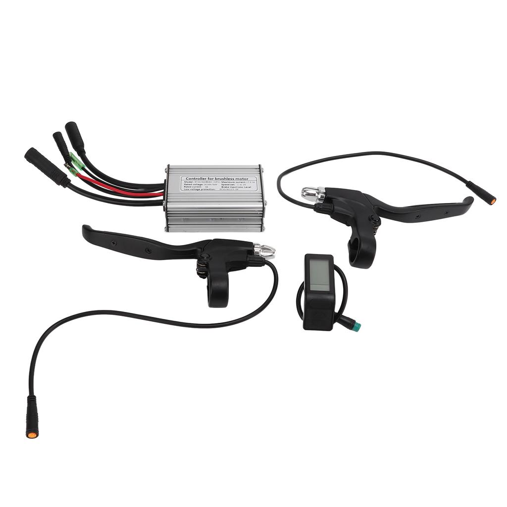 36V 48V 350W Electric Bike Brushless Motor Controller with LCD4 Meter Dial Assist Sensor Brake Handle