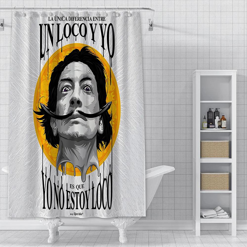 Salvador Dali Contemporary Pop Realism Painting Shower Curtain Waterproof Polyester Fabric Bath Curtains Bathroom Decor Curtain