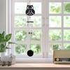 Aluminum Rod Owl Wind Chimes Acrylic Hanging Ornament for Garden Room Decor Gift 36x4.5cm