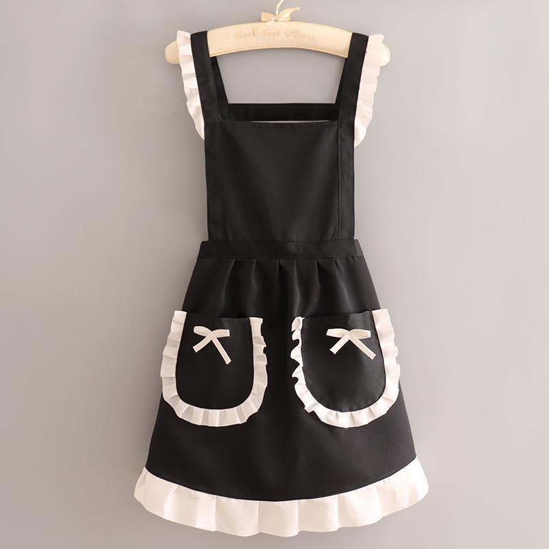 Beautiful breathable work apron modern simple women s home kitchen work apron waist cotton wear-resistant tooling nail salon