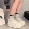Little white shoes women's 2025 spring and summer new casual board shoes Velcro ugly cute big head shoes cookie sole platform single shoes