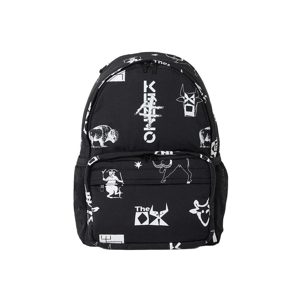 Kenzo Capsule Collection Sign & Symbol Irregular Print Backpack Women Backpack Black FB55SA213FQ7-99