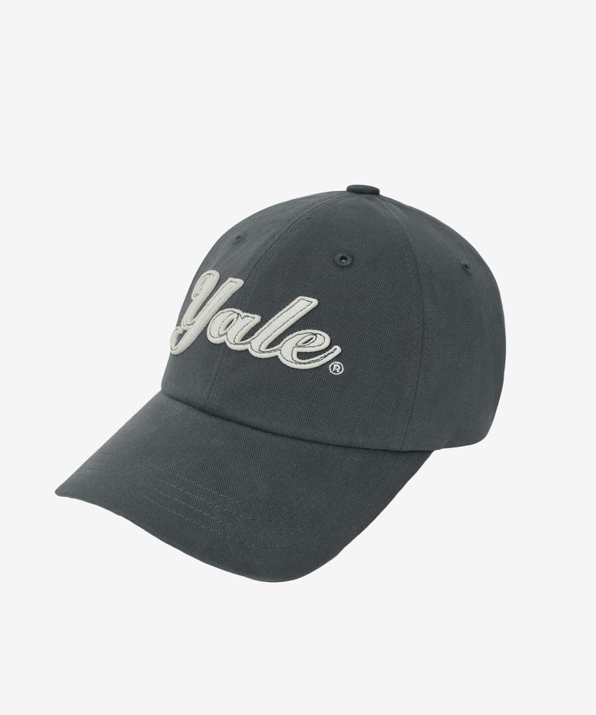 YALE Felt Applique Ball Cap_Charcoal
