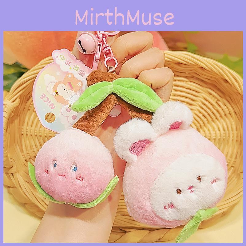 Keychain Whimsical Peach Plush Pendant Adorable Gift For Girls Friends And