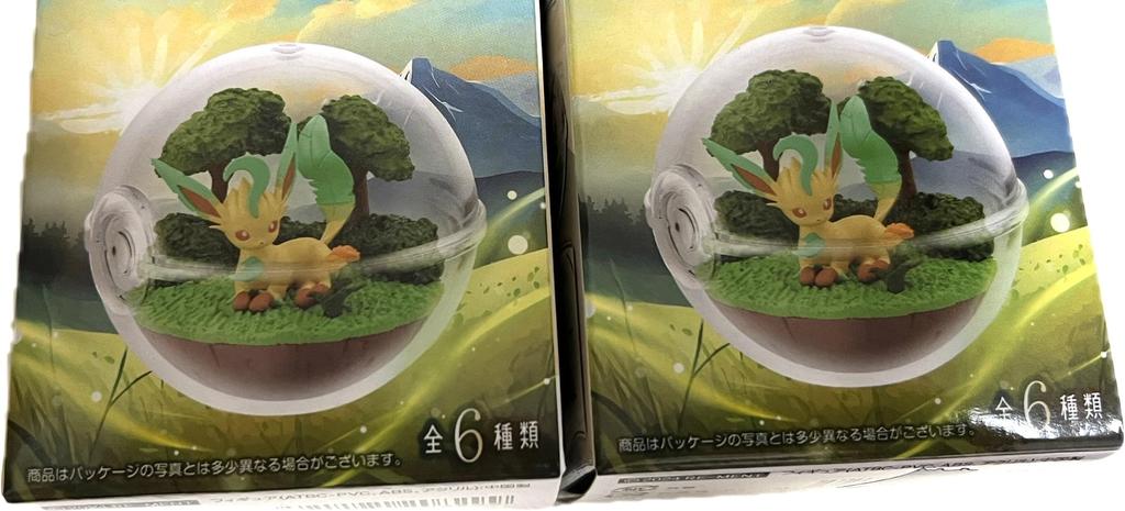 [Set of 2] Re-Ment Terrarium 14 Marill Style + Zorua Style Miniature Figure Tabletop Decor Animal