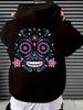 Hooded Printed Sweater Loose Jacket Personality Jacket Dark Personality Top
