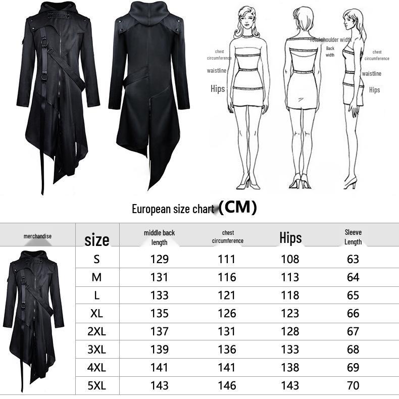 Gothic Halloween Autumn/Winter Men's COS Costume Coat