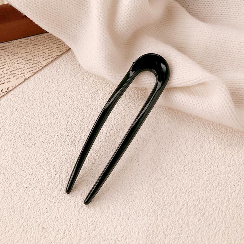 1Pc U-shaped Minimalist Hairpin Fashion Hair Sticks Women's Plastic Women Headwear Accessories