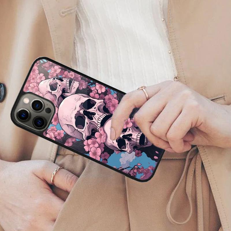 Gothic Fashion Skull Magnetic Phone Case For APPLE iPhone 17 Air 16 14 13 12 Pro Max 15 Plus Wireless Charge With MagSafe Cover