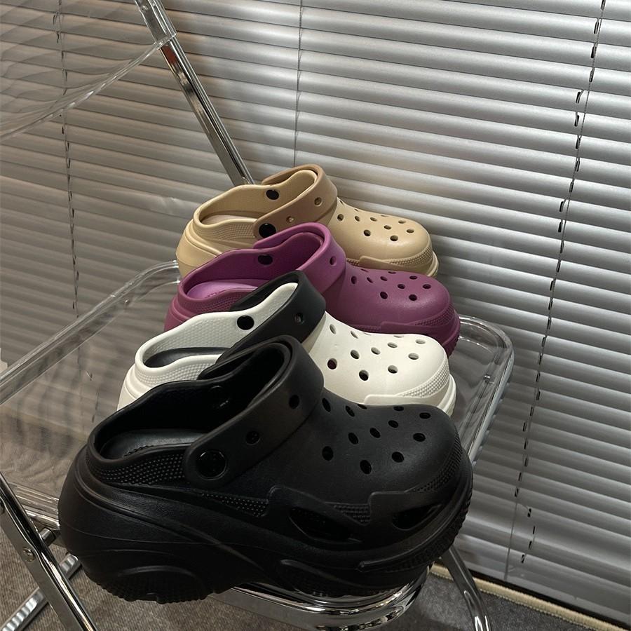 New summer CM hole shoes slippers women's outer wear summer platform out women's bag head shoes