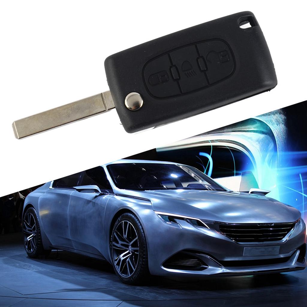 Coque de protection pour clé télécommande de voiture à 3 boutons, compatible avec C3, C4, C5, C6, Picasso