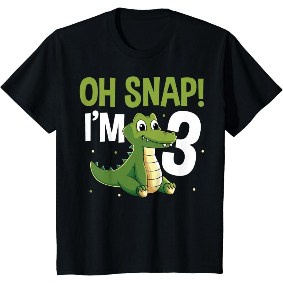 

3 Three Year Old Alligator Toddler Crocodile 3rd Birthday T-Shirt(1) XXXXXL чорний