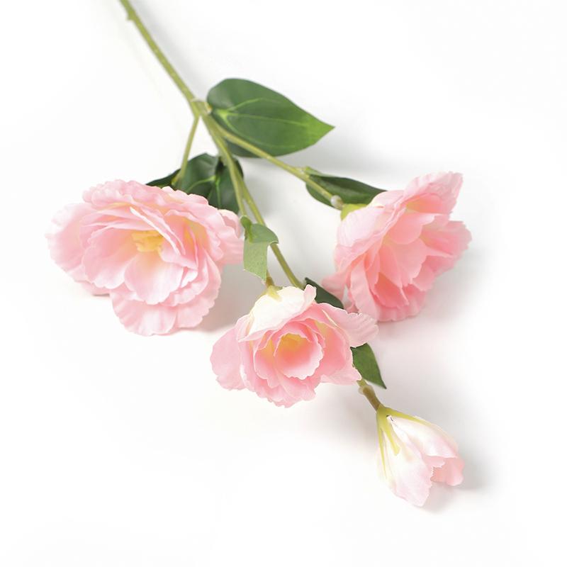 70CM 4Heads Silk Artificial Eustoma Flower Bouquet Long Stem Artificial Flower for DIY Wedding Party Center Decor Home Decor