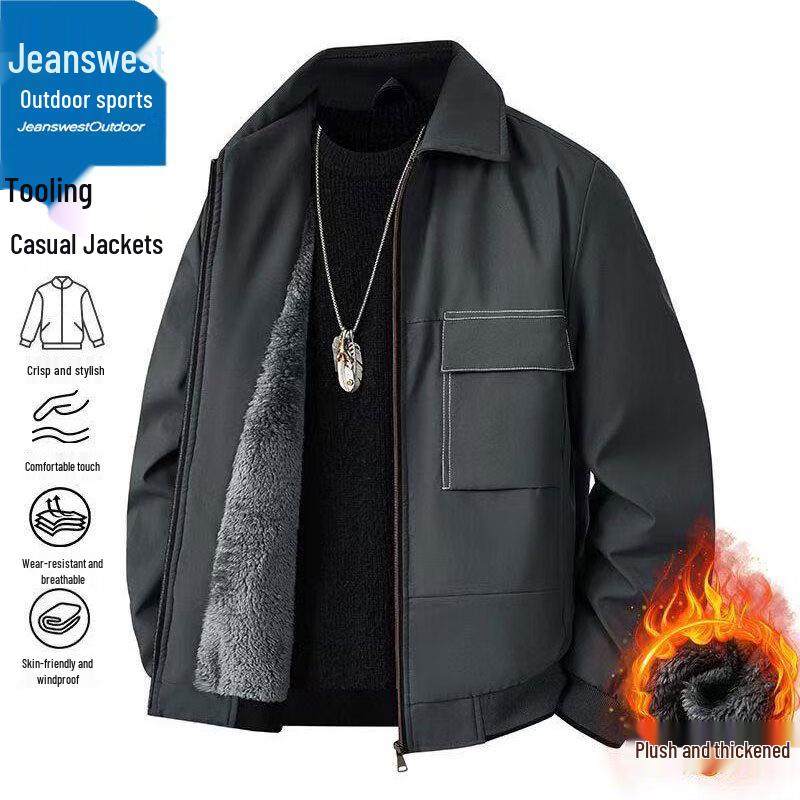 Jeanswest Men's Fleece-lined Winter Outdoor Jacket