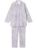 Relax Long Long Cotton Blend Quilt Knit Top and Bottom Open Front CDW494 PU [Wacoal & Sleep] Pajamas, Sleeves, Pants, (Main Body), Material, Set,