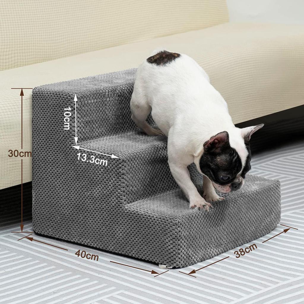Pet Ladder for Dogs - Five-Layer Striped Sofa & Bed Steps with Sponge, Right Angle Design