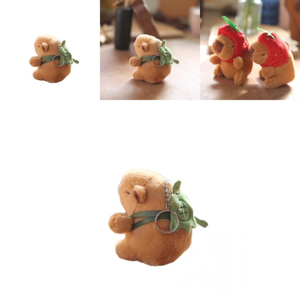 High-quality Capybara Plush Toy Keychain With Turtle Shell