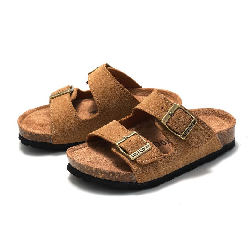 Frühlings-Neuheiten Kinder Frosted Kork Hausschuhe Jungen Strandschuhe Mädchen Studenten Sandalen Atmungsaktiv KWN