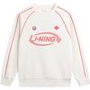 Li-Ning Girls' Color-block Print Loose Pullover Crewneck Sweatshirt