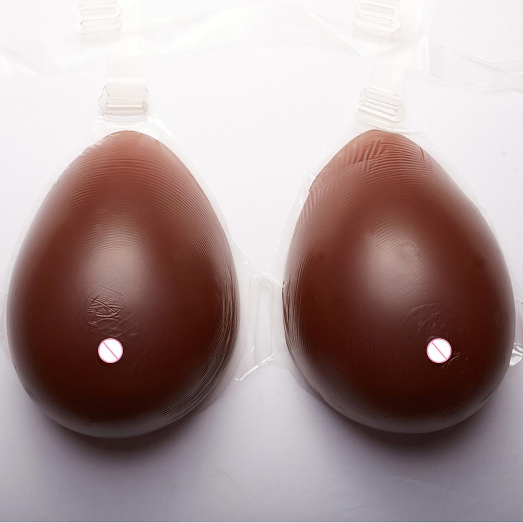 Wearable Silicone Fake Breasts Waterdrop Shape Cosplay Props Transvestite & Crossdresser Use Realistic Chest Enhancer