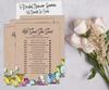 Inkdotpot Bridal Shower Games Set of 5 (Activities for 50 Guests) Rustic Kraft Floral Theme Fun Bachelorette Party Games Set Bundle