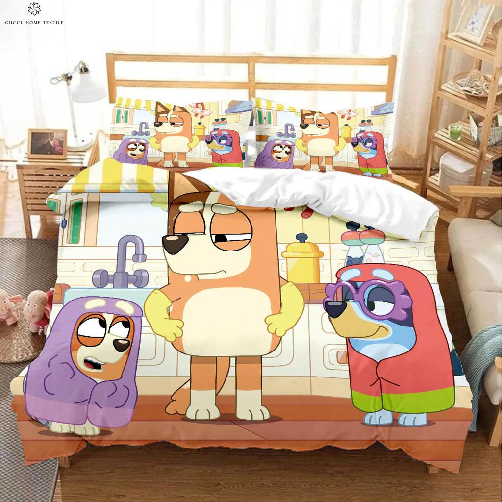 Cute Cartoon Printed Quilt Cover Bedding Set Exquisite Set Bedspread Bedspread Set Bedding Set Luxury Birthday Gift