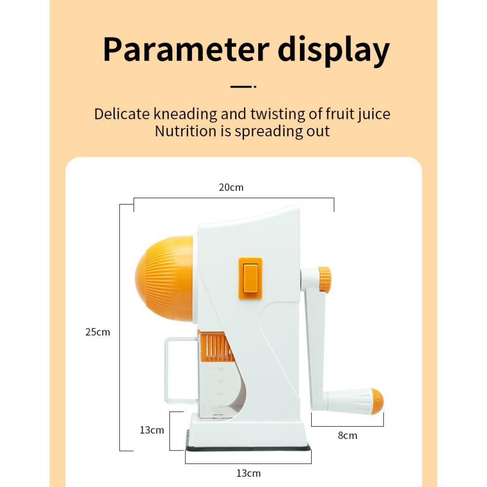 Manual juicer, small household fruit press, convenient hand cranked lemon frying juice cup press