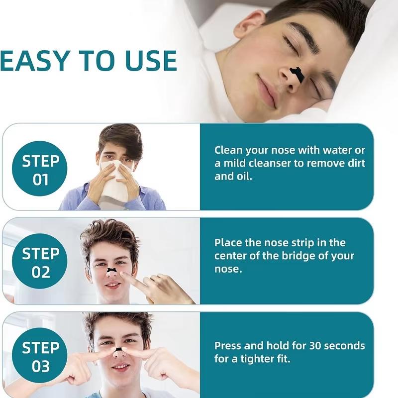 10/30/50/80/100pcs Nose Strips Extra Strength Nasal Strips Better Sleeping Non-Invasive Anti Snoring Strips for Adult and Child